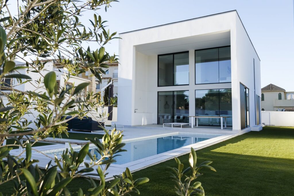 Premium aluminium sliding windows installed at residential site